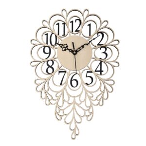 Wooden Silent Non-Ticking Wall Clock for Home Stylish Latest Designer Wall Clock for Home Living Room Bedroom Office Hall